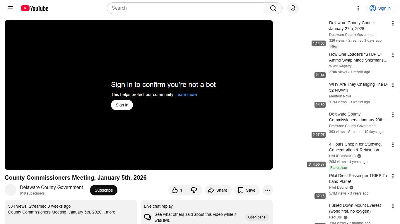 County Commissioners Meeting, January 5th, 2026 - YouTube